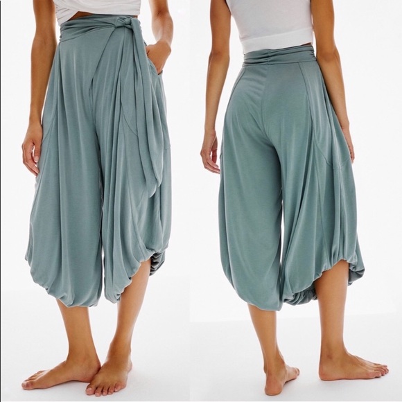 Free People Pants - Free People Movement Venice Harem Pant Olive Ash